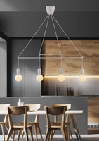 Lampa wisząca Alto metalowa 4-punktowa nad stół regulowana biała matowa