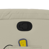 vidaXL Rozkładany fotel masujący, kremowe, sztuczna skóra