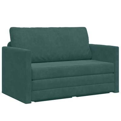 Sofa Bed Ciemna zieleń 124 x 71 x 78 cm Aksamit