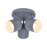 Lampa sufitowa 3xE27 szara 32cm AZURO 98-63236