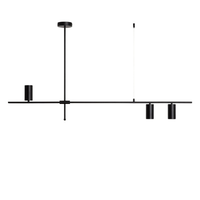 Lampa Wisząca Liniowa Nowoczesna Czarna 120cm Gu10 Abruzzo Cazzata