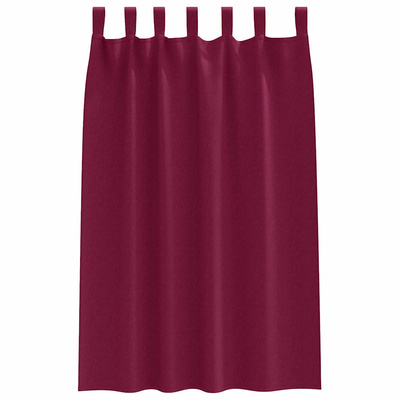 Firany blackout z kółkami 2 pcs Czerwone wino 175 x 140 cm
