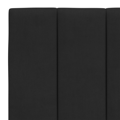 Poduszka na wezgłowie, Hanko, czarna, 140 cm, aksamitna