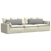 Poduszki na sofę 2 pcs Jasnoszary 120 x 40 cm tkanina