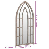 vidaXL Lustro ogrodowe, piaskowe, 100x45 cm, żelazne model standard