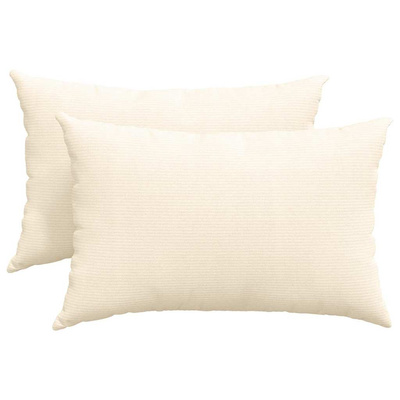 Poduszki na sofę 2 pcs Kremowy 60 x 40 cm Tkanina sztruksowa