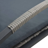 vidaXL Leżaki ze stolikiem, polirattan, antracytowe