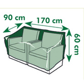 Nature Pokrowiec na dwuosobowy leżak ogrodowy, 170 x 90 x 60 cm