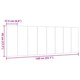 Poduszka na wezgłowie, Hanko, ciemnoszara, 140 cm, tkanina