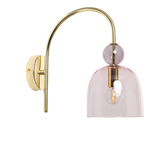 Kinkiet Szklany Fioletowy E14 15cm Abruzzo Koloreno