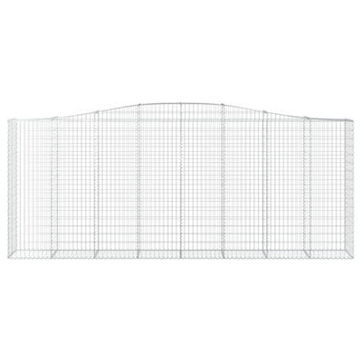 Kosze gabionowe, 3 szt, 400x50x160/180 cm, galwanizowane żelazo