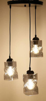 Lampa wisząca czarna/dymiona talerz 3xE27 Felis 33-00200