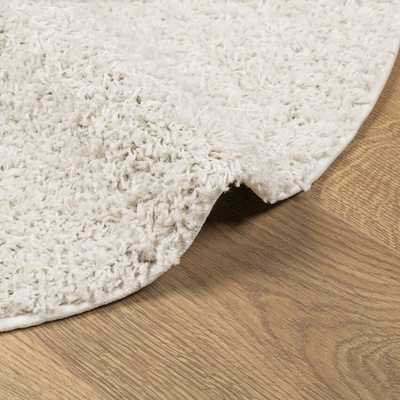vidaXL Dywan z długim włosiem PAMPLONA, kremowy, Ø 120 cm