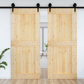 Drzwi NARVIK 95 x 210 cm Lite Drewno Sosnowe (Nieobrobione)