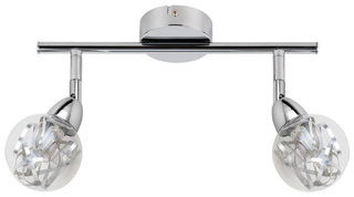Lampa sufitowa Bolo spot ze szklanymi kloszami regulowana 2-punktowa LED do salonu