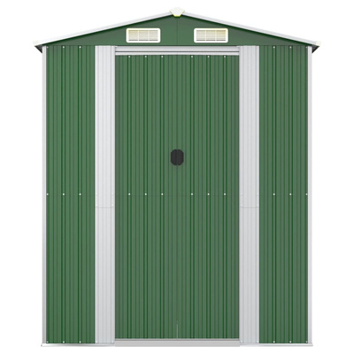 Szopa ogrodowa, zielona, 192x1021x223 cm, stal galwanizowana