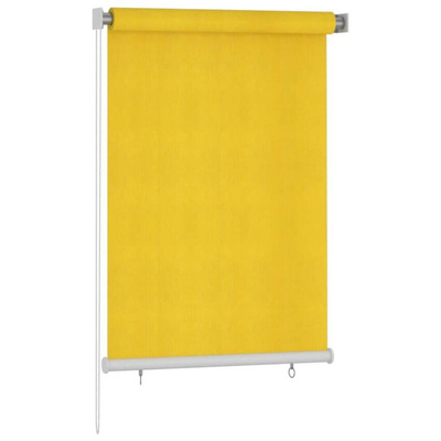 vidaXL Roleta zewnętrzna, 100x140 cm, żółta, HDPE