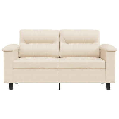 Sofa 2-osobowa, beżowy, 120 cm, obity mikrofibrą