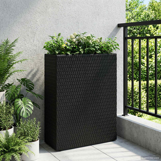 Wysoki Doniczka Czarny 55 x 22 x 70 cm polirattan