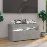vidaXL Szafka pod TV z oświetleniem LED, szarość betonu, 75x35x40 cm