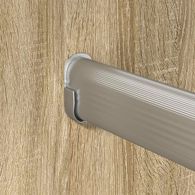 Drążek do szafy 2 pcs Srebrny 472 x 15 x 29 mm Stop Aluminium