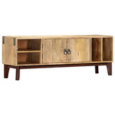 vidaXL Szafka pod TV, 130x30x46 cm, lite surowe drewno mango