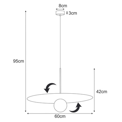 Lampa wisząca K-5383 z serii FERMI