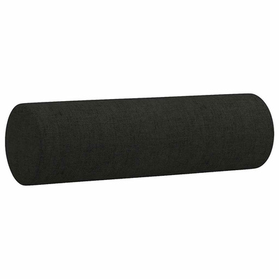 2-osobowa sofa z poduszkami, czarna, 120 cm, tkanina