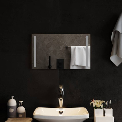 vidaXL Lustro łazienkowe z LED, 50x30 cm