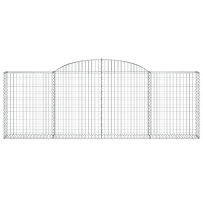 Kosze gabionowe, 17 szt, 300x30x100/120cm, galwanizowane żelazo