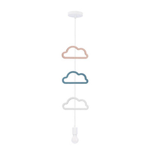 Single Ccc Lampa Wisząca 1X20W E27 Iq Kids Biały+Niebieski+Różowy
