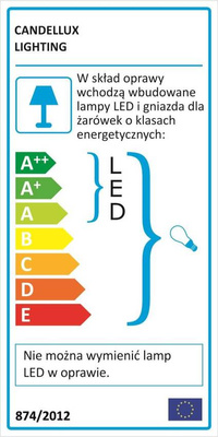 lampa ścienna kinkiet candellux apeti saria led+8w led czarno złoty