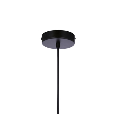 Jonera lampa wisząca czarny 1X40 E27 klosz dymiony 31-08428