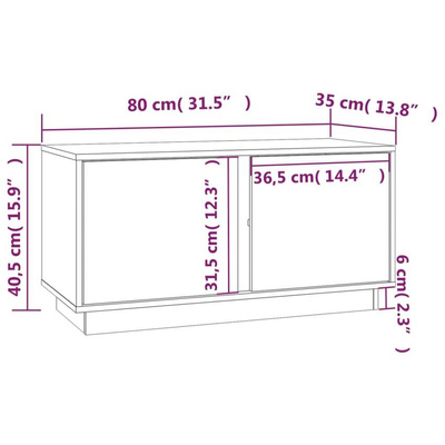 vidaXL Szafka pod TV, miodowy brąz, 80x35x40,5 cm, lite drewno sosnowe model standard