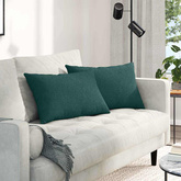 Poduszki na sofę 2 pcs Ciemna zieleń 60 x 40 cm tkanina
