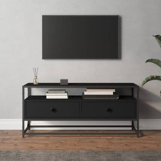 Szafka pod TV, czarna, 100x35x45 cm, materiał drewnopochodny vidaXL