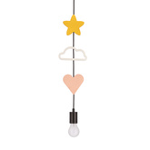 Trio hcsm p lampa wisząca czarny 3x20W E27 iq kids różowy+biały+złoty