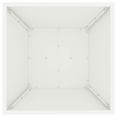 Donica słupowa Biały 40 x 40 x 100 cm