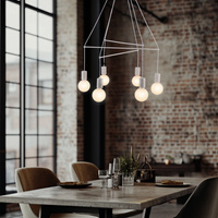 Lampa wisząca Alto sześciopunktowa biała matowa nad stół dwuobwodowa
