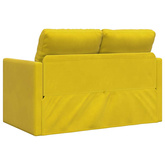 Sofa podłogowa 2-w-1, ciemnożółta, 122x204x55 cm, aksamit
