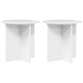 Stojak na rośliny 2 pcs Biały wysoki połysk 40 x 40 x 40 cm