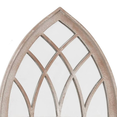 vidaXL Lustro ogrodowe, piaskowe, 70x30 cm, żelazne