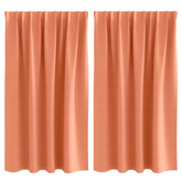 Firany blackout z kółkami 2 pcs terakota 140 x 140 cm Poliester