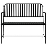 Ławka ogrodowa 2 -Seater 103,5 x 51,5 x 90 cm Stal Czarny