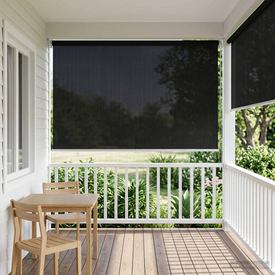 Roleta zewnętrzna 90% blokada UV Czarny 80 x 230 cm HDPE