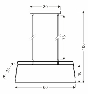 Milbury lampa sufitowa czarny 2x40W E27 abażur żółty