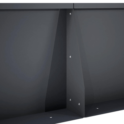 Mur oporowy 4 szt. 60 x 12 x 30 cm Stal antracytowy