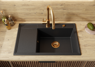 Zlewozmywak Felicja 79P 08 / czarny nakrapiany