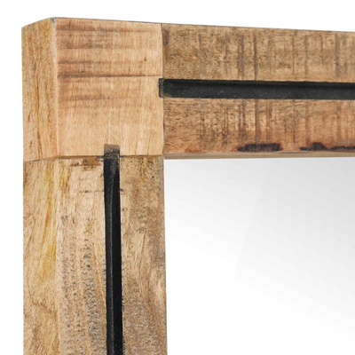 Lustro Z lustrem Brązowy i czarny 70 x 50 x 3 cm Szkło