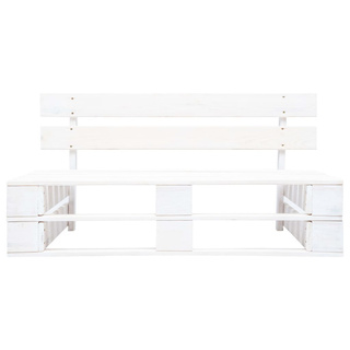 Ogrodowa ławka z palet, drewno, biała